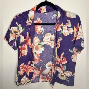 Purple Hawaiian Shirt - No Tags - Size Small